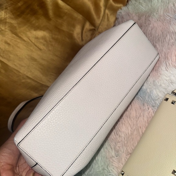 “Authentic”💟Valentino Garavani White Studded Tote Bag - Picture 8 of 11